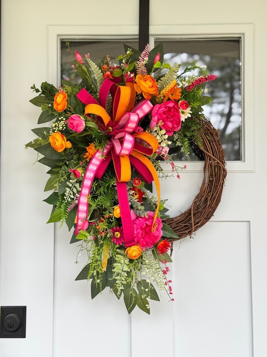Other - Pink & Orange Peony Dream Wreath